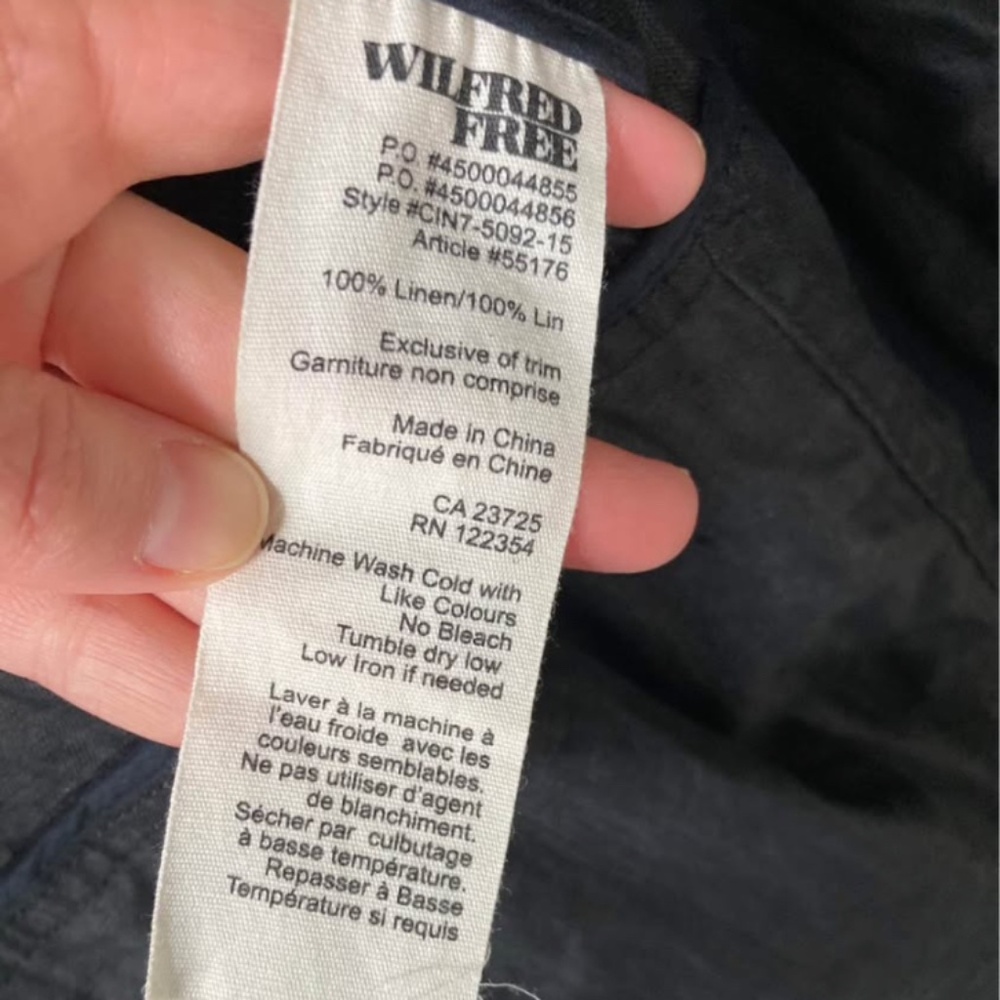 Aritzia Wilfred long coat, 100% linen - Picture 3 of 5